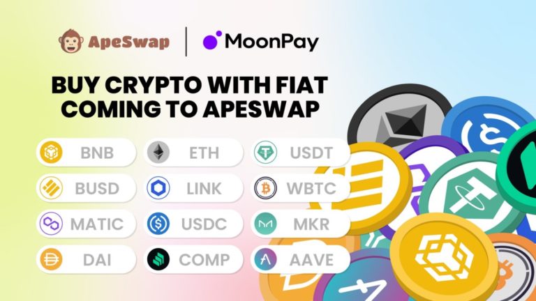 ApeSwap partners with MoonPay to launch fiat on-ramp