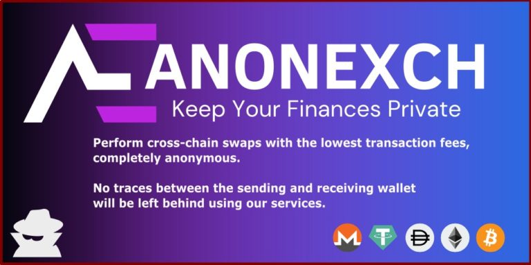 AnonExch.io: Pioneering Untraceable Cross-Chain Crypto Swaps with Minimal Fees. We support most of the major coins, such as BTC, ETH, XMR, USDT, DAI, SOL and more is being implemented regularly