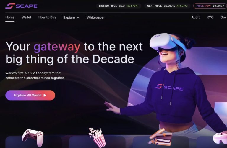 5thScape Raises Over $1m For World-First VR/AR Crypto – In Presale Now