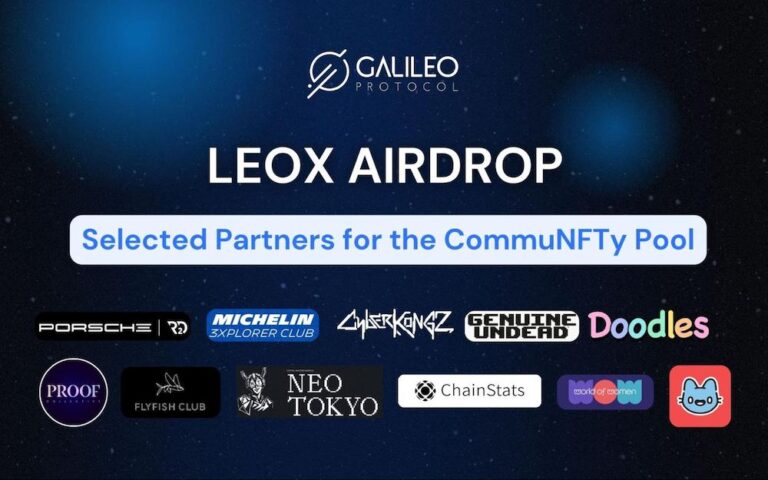 Galileo Protocol airdrops LEOX to 11 NFT communities, including Doodles, NeoTokyo, World of Women, and more