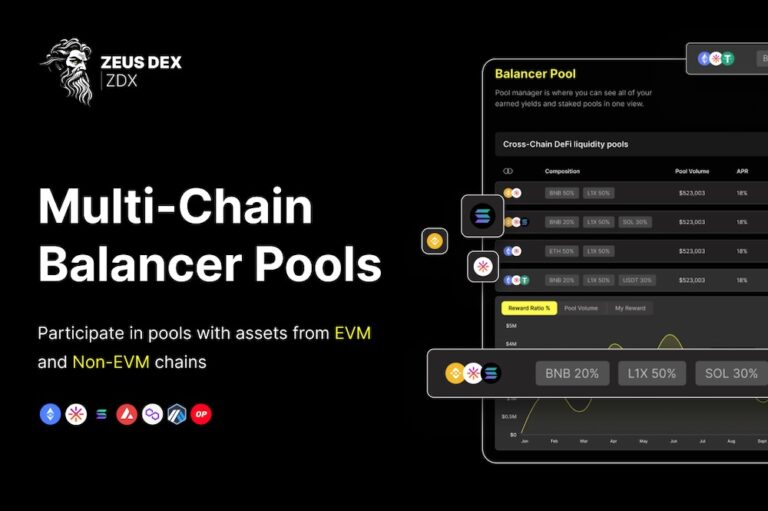 Zeus Dex launches bridgeless multi-chain platform, addressing DeFi fragmentation with $4.5M liquidity on launch